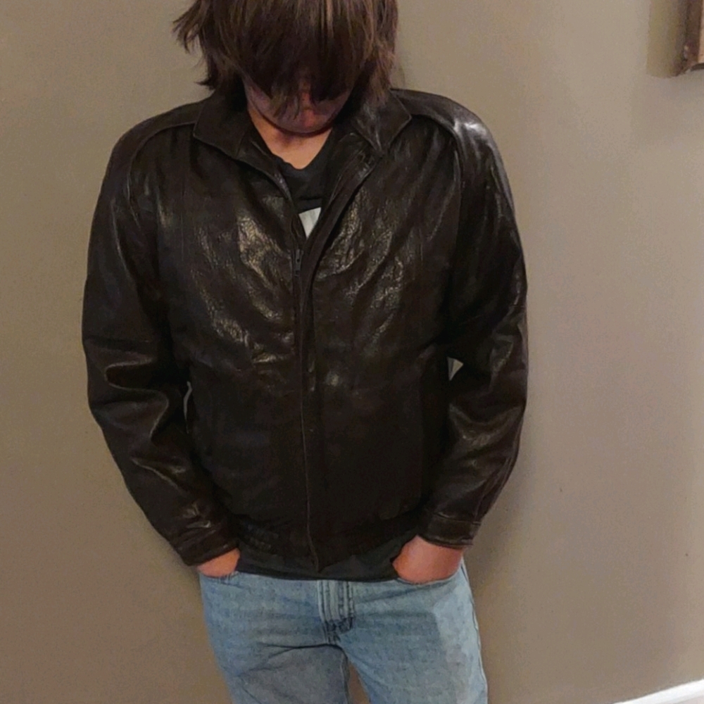 Expedition bomber jacket leather brown sz.36
